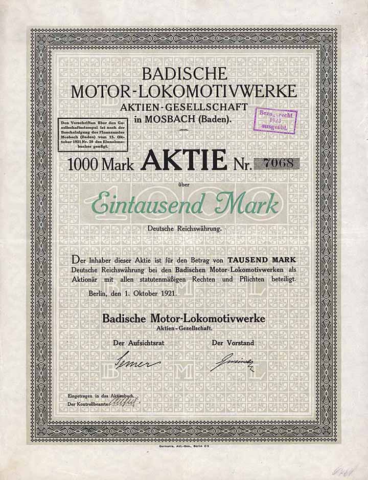 Badische Motor-Lokomotivwerke AG