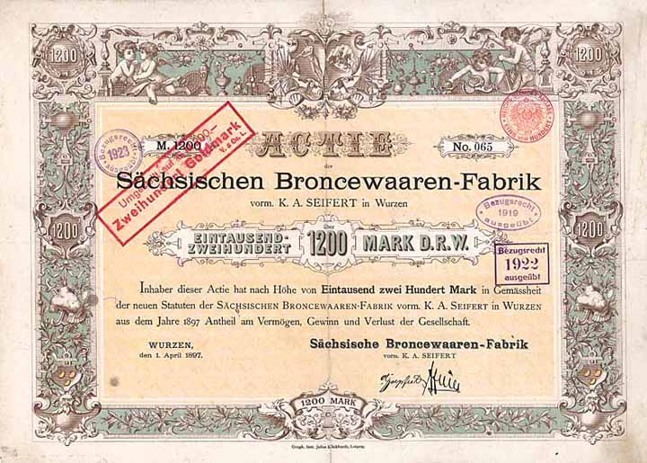 Sächsische Broncewaaren-Fabrik vorm. K. A. Seifert