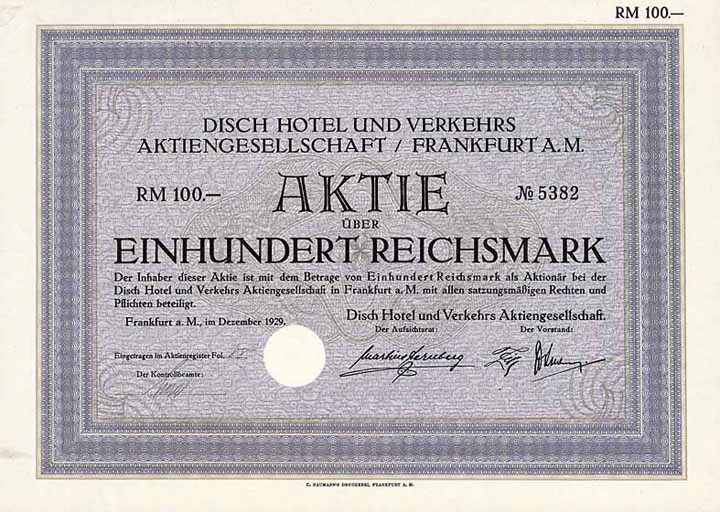 Disch Hotel und Verkehrs AG