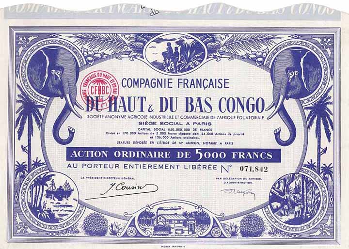 Cie. Francaise du Haut & du Bas Congo S.A. Agricole Industrielle et Commerciale de l’Afrique Equatoriale