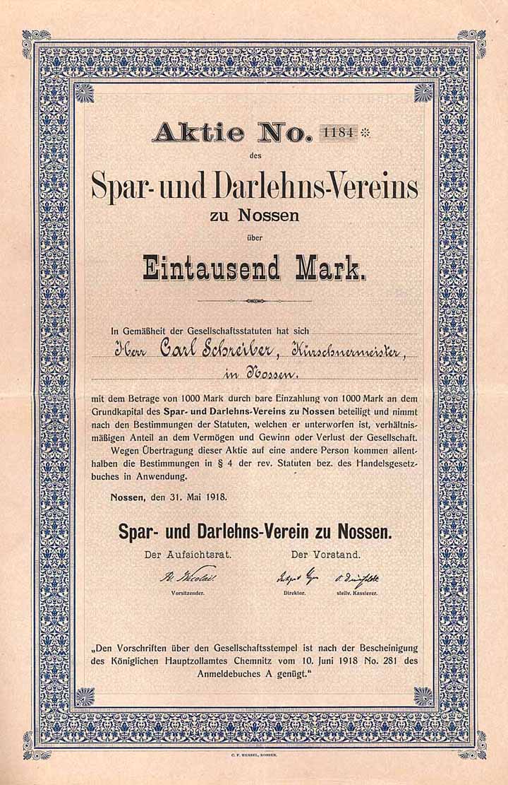 Spar- und Darlehns-Verein zu Nossen