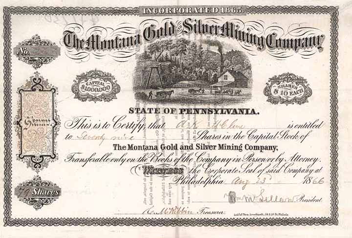 Montana Gold and Silver Mining Co.