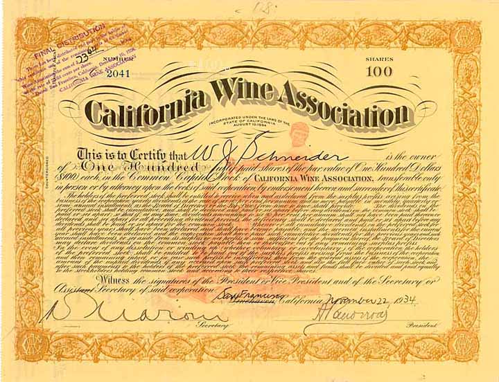California Wine Association