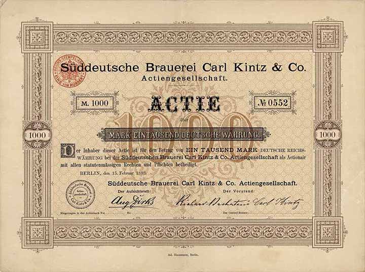 Süddeutsche Brauerei Carl Kintz & Co. AG