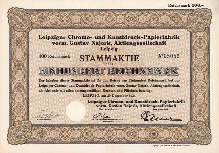 Leipziger Chromo- und Kunstdruck-Papierfabrik vorm. Gustav Najork AG