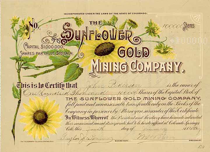 Sunflower Gold Mining Co.