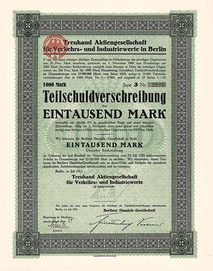 Treuhand AG für Verkehrs- und Industriewerte