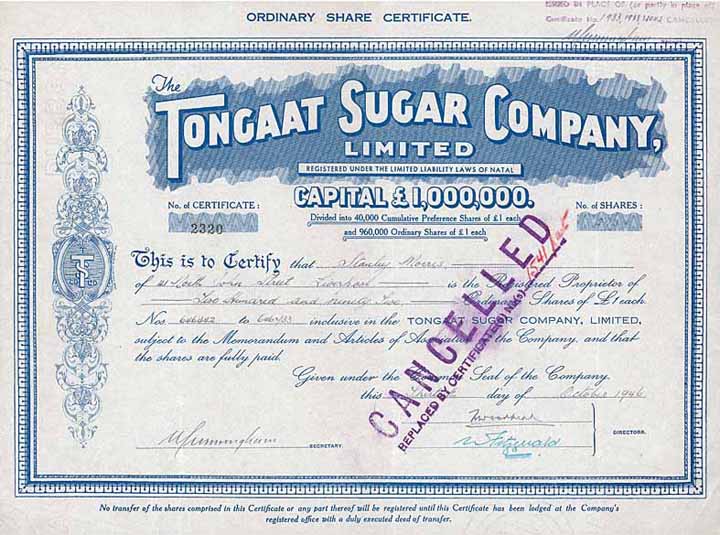 Tongaat Sugar Co.