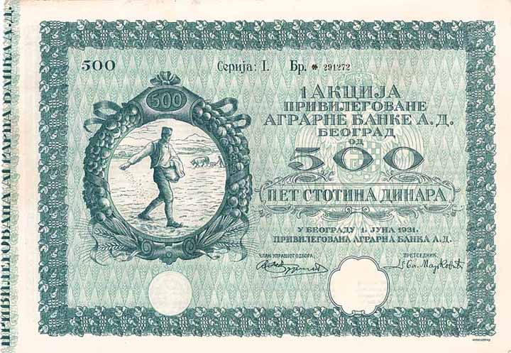 Privilegierte Agrar-Bank AG