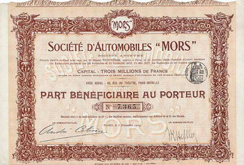 Société d’Automobiles “MORS” S.A.