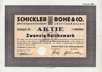 Schickler, Bohe & Co. AG