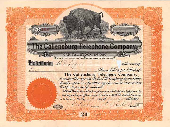 Callensburg  Telephone Comp.