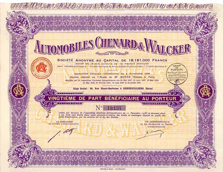 Automobiles Chenard & Walcker S.A.