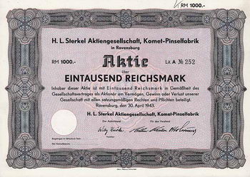 H. L. Sterkel AG, Komet-Pinselfabrik