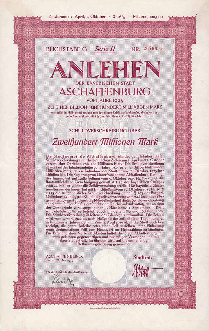 Bayerische Stadt Aschaffenburg