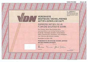 Vereinigte Deutsche Nickel-Werke AG