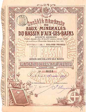 Soc. Gen. des Eaux Minérales du Bassin d’Aix-les-Bains S.A.