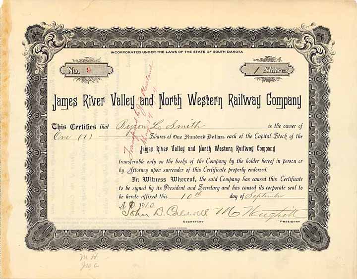 James River Valley & North Western Railway