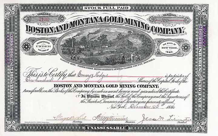 Boston & Montana Gold Mining Co.