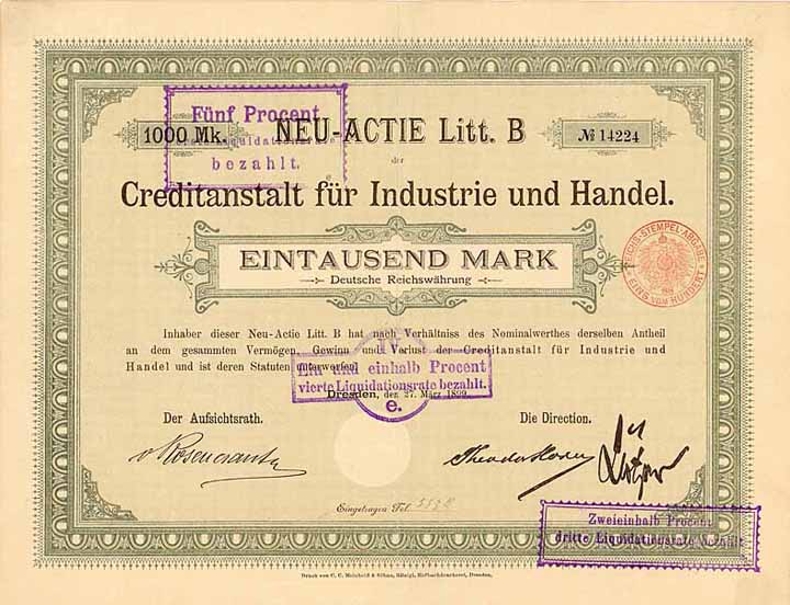 Creditanstalt für Industrie und Handel