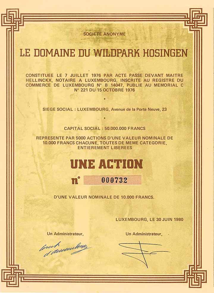 S.A. le Domaine du Wildpark Hosingen