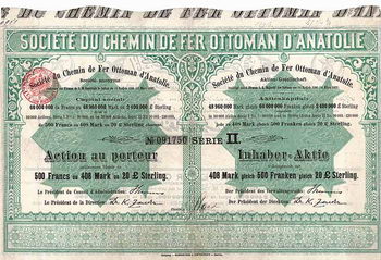 Soc. du C.d.F. Ottoman d’Anatolie S.A. (Gesellschaft der Ottomanischen Bahn in Anatolien AG)