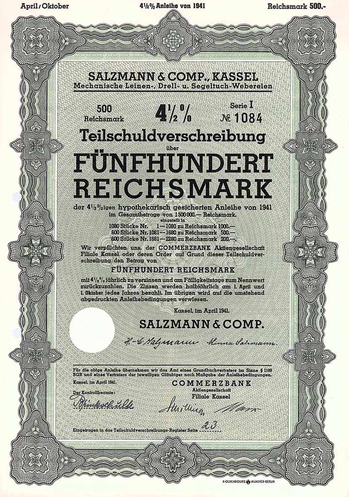 Salzmann & Comp. Mechanische Leinen-, Drell- u. Segeltuch-Webereien