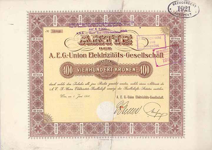 A.E.G.-Union Elektrizitäts-Gesellschaft