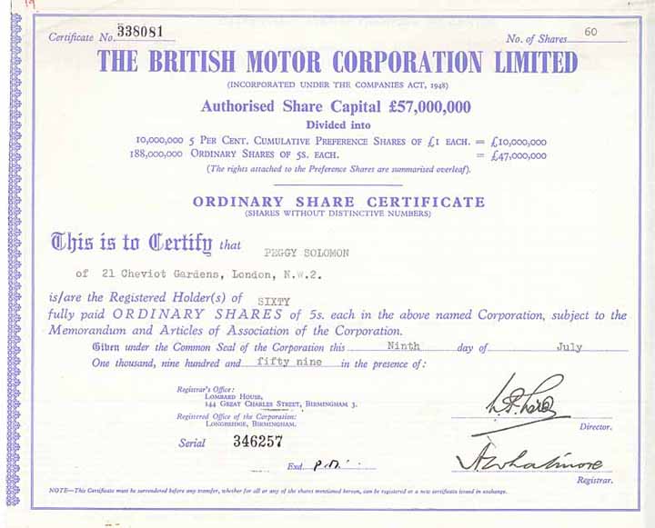 British Motor Corp.