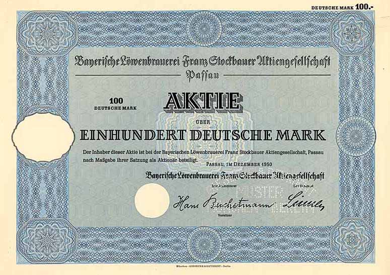 Bayerische Löwenbrauerei Franz Stockbauer AG