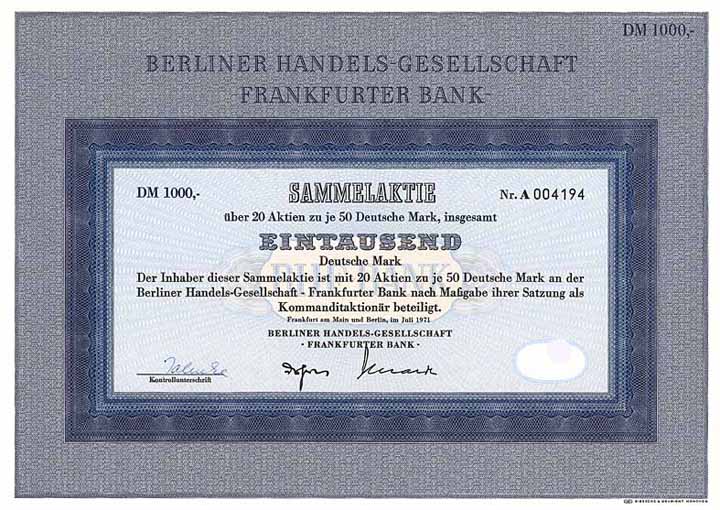 Berliner Handels-Gesellschaft - Frankfurter Bank -