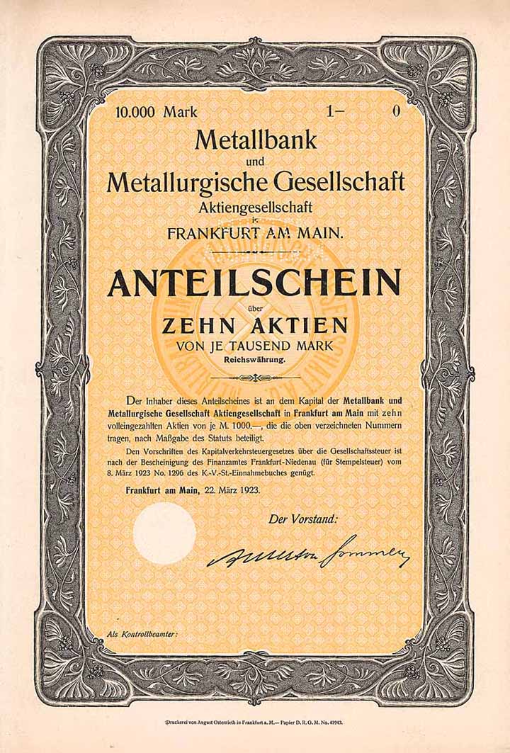 Metallbank und Metallurgische Gesellschaft AG