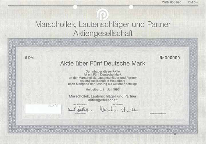 Marschollek, Lautenschläger und Partner AG