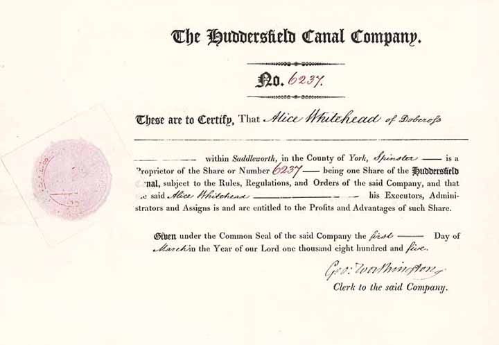 The Huddersfield Canal Company