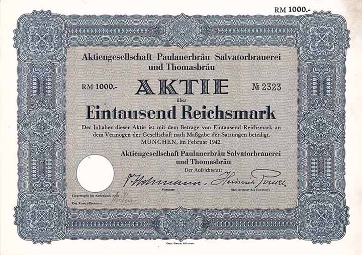 AG Paulanerbräu Salvatorbrauerei und Thomasbräu