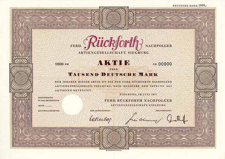 Ferd. Rückforth Nachfolger AG