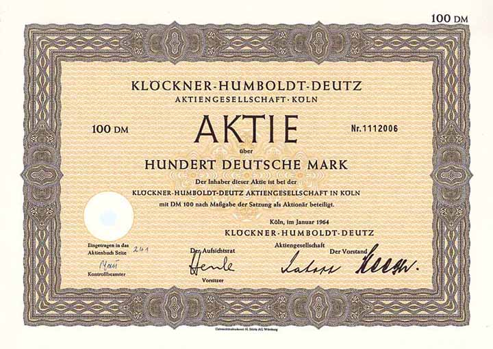 Klöckner-Humboldt-Deutz  AG