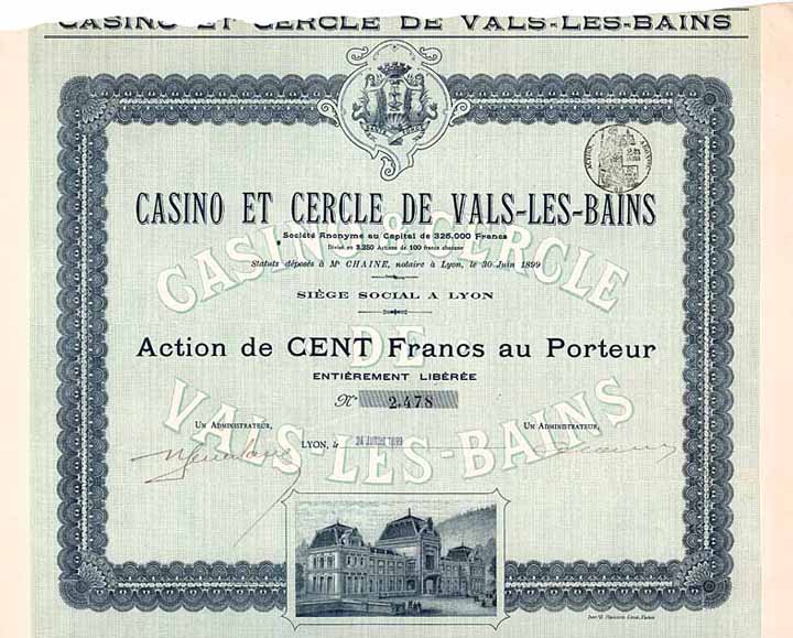 Casino et Cercle de Vals-les-Bains S.A.