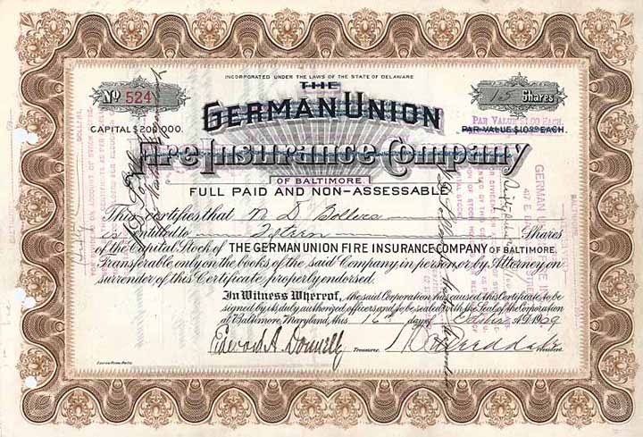 German Union Fire Insurance Co.