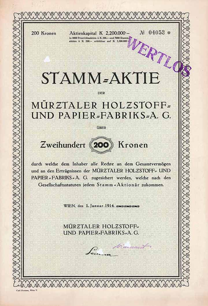 Mürztaler Holzstoff- und Papier-Fabriks-AG