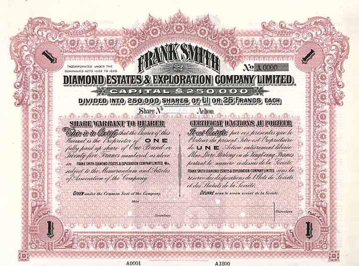 Frank Smith Diamond Estates & Exploration Co.