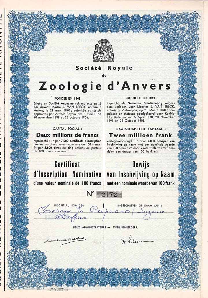 Société Royale de Zoologie d'Anvers