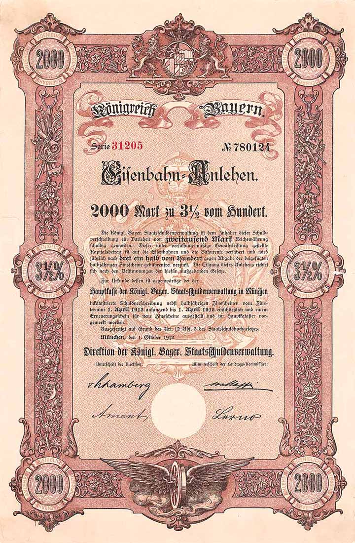 Königreich Bayern, Eisenbahn-Anlehen