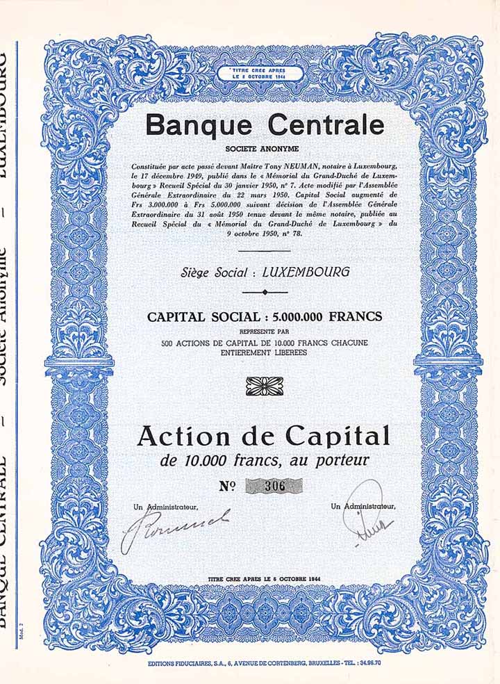 Banque Centrale S.A.