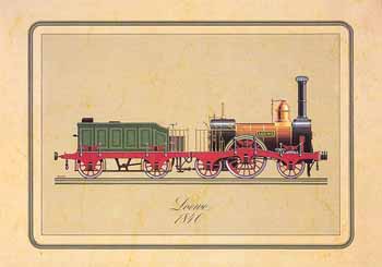 Historische Lokomotiven, 11 großformatige Farbdrucke