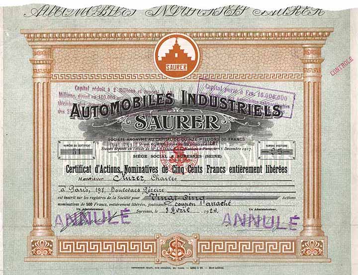 Automobiles Industriels Saurer S.A.