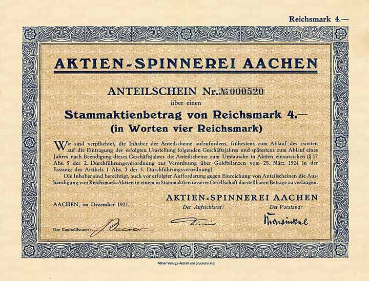 Aktien-Spinnerei Aachen