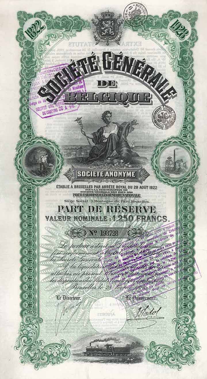 Société Génerale de Belgique S.A.