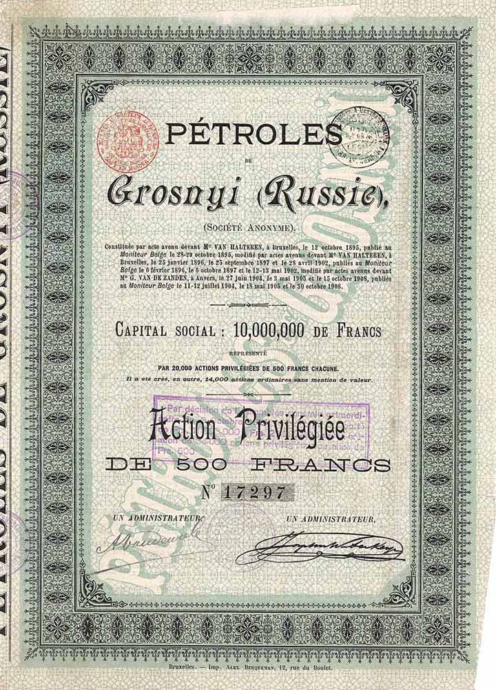 Pétroles de Grosnyi (Russie) S.A.