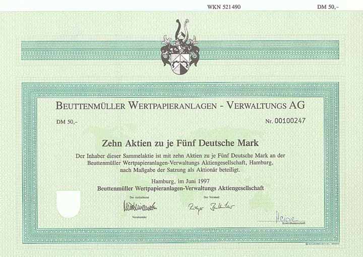 Beuttenmüller Wertpapieranlagen-Verwaltungs-AG